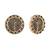 gold plated contemporary round shaped enamel studs