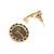 gold plated contemporary round shaped enamel studs