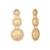gold plated stone studded contemporary shaped drop earrings