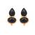 gold plated black embrace earrings