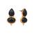 gold plated black embrace earrings