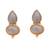 gold plated grey embrace earrings