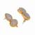 gold plated grey embrace earrings