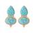 gold plated turquoise embrace earrings