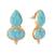 gold plated turquoise embrace earrings
