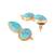 gold plated turquoise embrace earrings