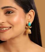 gold plated turquoise grace earrings