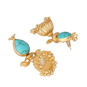 gold plated turquoise grace earrings 5