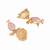 gold plated rose quartz stone studded ethnic jhumkas