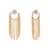 gold plated crystal studded floral stud contemporary dangler earrings