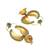 gold plated turquoise stone studded contemporary mini jhumki dangler earrings