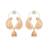 gold plated white stone studded contemporary mini jhumki dangler earrings