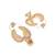 gold plated white stone studded contemporary mini jhumki dangler earrings