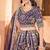 purple embroidered sequin lehenga choli 