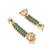 gold plated green fern earrings