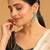 gold plated pearl & turquoise stone studded contemporary shaped jhumkas