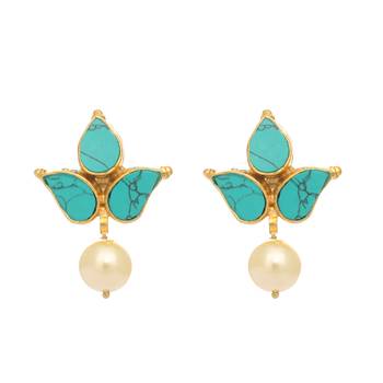 gold plated cerulean studs 3