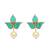 gold plated cerulean studs