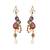 gold plated pearl drop kundan studded ethnic peacock shaped drop earrings