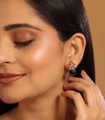 gold plated verdant bloom studs