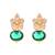 gold plated verdant bloom studs