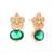 gold plated verdant bloom studs