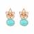 gold plated turquoise bloom studs