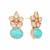 gold plated turquoise bloom studs
