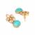 gold plated turquoise bloom studs