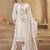Off White Cotton Jute Work Embroidered Salwar Kameez Semi Stiched
