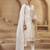 Off White Cotton Jute Work Embroidered Salwar Kameez Semi Stiched