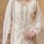 Off White Cotton Jute Work Embroidered Salwar Kameez Semi Stiched