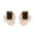 gold plated noir spark contemporary stud earrings
