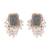 gold plated labradorite stone contemporary stud earrings