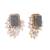 gold plated labradorite stone contemporary stud earrings