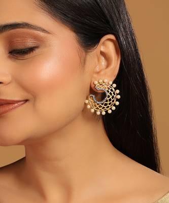 gold plated celestial filigree earrings 1