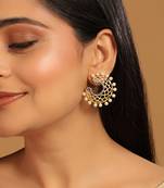 gold plated celestial filigree earrings