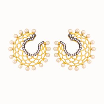gold plated celestial filigree earrings 3