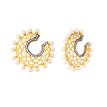 gold plated celestial filigree earrings 4