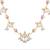 gold plated regal enamel bloom pearl drop necklace