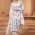 Off White Cotton Jute Work Embroidered Salwar Kameez Semi Stiched