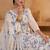 Off White Cotton Jute Work Embroidered Salwar Kameez Semi Stiched