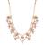 gold plated pearl empress flora pink stone drops necklace set