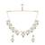 gold plated pearl empress flora green stone drops necklace set