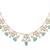 gold plated pearl empress flora green stone drops necklace set