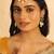 gold plated ruby grace maang tikka & earrings set