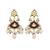 gold plated ruby grace maang tikka & earrings set