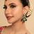gold plated emerald grace dangler earrings