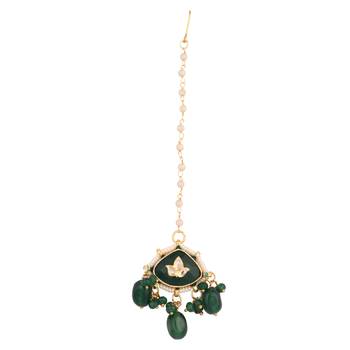 gold plated emerald grace dangler earrings 3