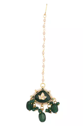 gold plated emerald grace dangler earrings